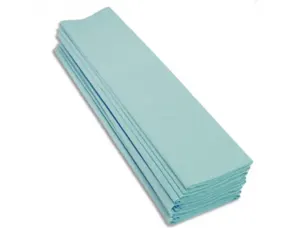 Papier crepon clairefontaine standard 0,5x2m crepage 40%   coloris turquoise paquet 10   feuilles — Non classé