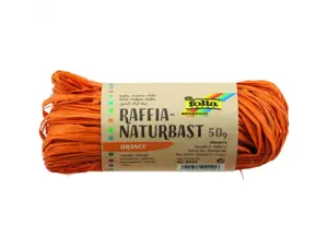 Raphia vegetal clairefontaine coloris corail pelote 50g — Non classé