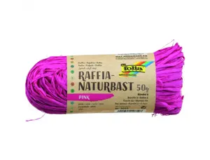 Raphia vegetal clairefontaine coloris rose pelote 50g — Non classé