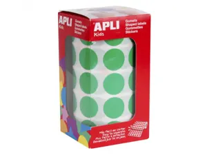 Gommette apli ronde 20mm coloris vert rouleau 1770     unites — Non classé