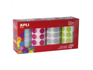 Gommette apli ronde 20mm coloris pastels assortis 4    rouleaux 7080 unites — Non classé