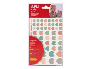 Gommette Apli Coeurs Tailles Et Coloris Nordiques Assortis 624 Unites — Activités artistiques