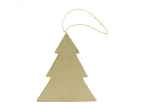Suspension plate decopatch carton forme sapin — Non classé