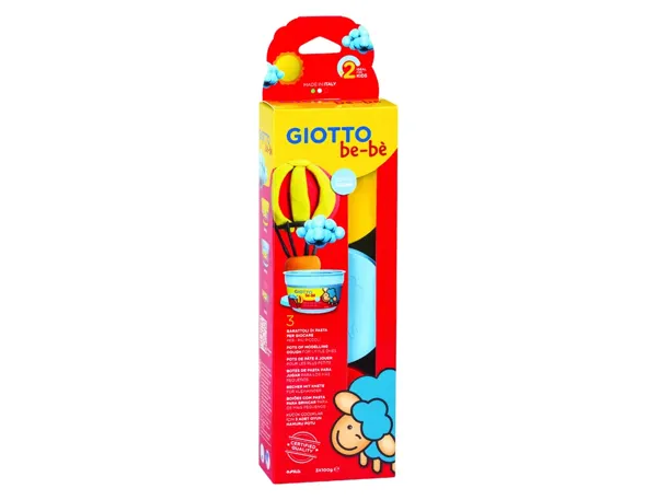 Pate a jouer be be giotto ingredients natruels matiere  vegetale 100g 3 pots coloris  bleu rouge et jaune — Non classé