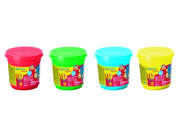 Pate A Jouer Be Be Giotto Ingredients Natruels Matiere Vegetale 220g Schoolpack 18 Pots 8 Coloris Assortis — Activités…