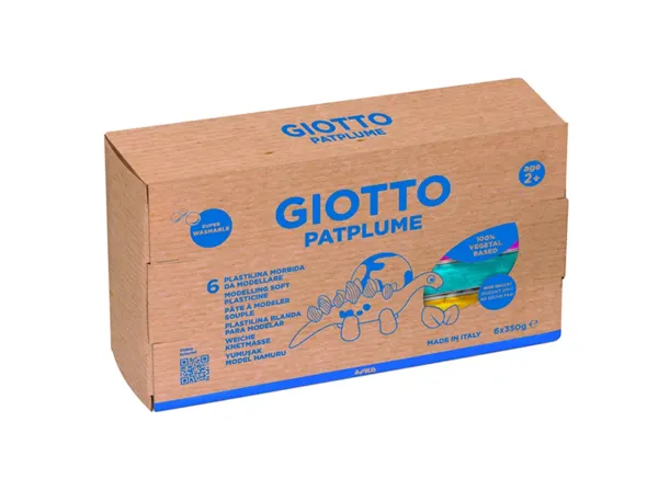 Lot Patplume Giotto Matiere Vegetale Souple Ne Seche Pas Pain Predecoupe 350g 6 Unites Coloris Assortis — Activités…