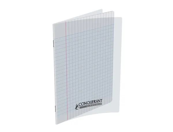 Cahier Conquerant Polypropylene Indechirable Et Lavable 17x22 Cm 140 Pages Piqure 90g Seyes Incolore — Papier, cahier &…