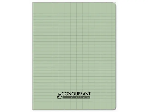 CONQUERANT CLASSIQUE Cahier 170 x 220 mm, Seyès, vert pastel — Papier, cahier & courrier