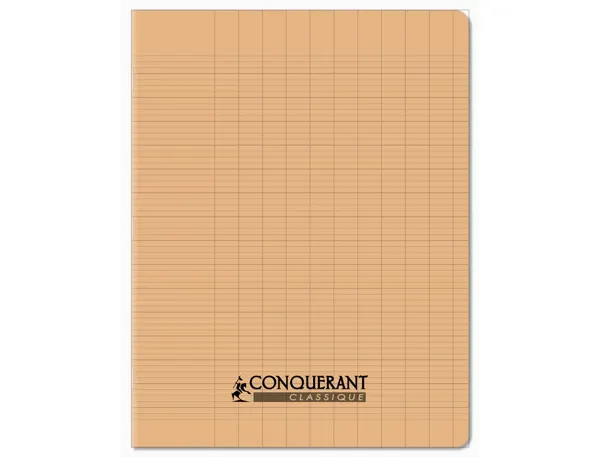 Cahier Conquerant Poplypropylene Papier Velin Extra Pastel 17x22 Cm 96 Pages Piqure 90g Abricot — Papier, cahier & courrier