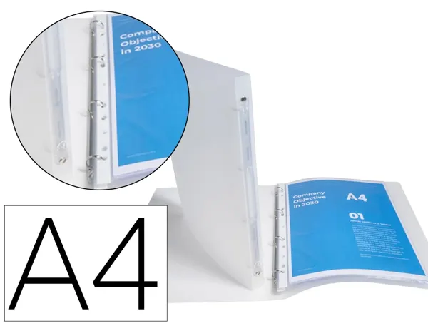 Classeur exacompta chromaline couv souple capacite 140      feuilles 4 anneaux dos de 20  mm dim 32x25 cm coloris — Non…