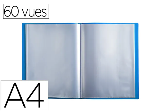 EXACOMPTA Protège-documents, A4, PP, 30 pochettes, bleu — Classement & archivage