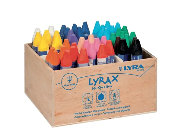 Classpack Craies A La Cire D Abeille Lyrax Lyra Ergonomique Forme Triangulaire 9 Cm 48 Unites — Activités artistiques