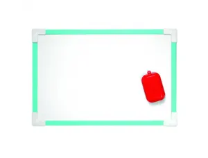 Ardoise wonday magnetique 20x30cm 1 face blanche cadre  plastique + brosse coloris    blanc — Non classé