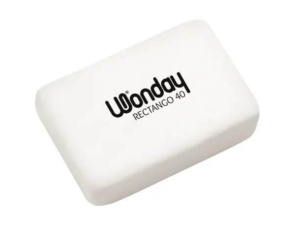 Gomme wonday rectangulaire rectango 40 coloris blanc     boite 40 unites — Non classé