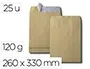 Sac Gpv Soufflets 3cm Kraft Arme 260x330 mm 120 gr Bande Protection Brun Paquet 25 Unites — Aménagement d'espace — vue 2
