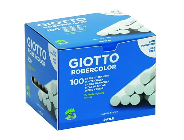 Boite De Craies Standard Giotto Tableaux Et Ardoises 100 Unites Coloris Blanches — Aménagement d'espace
