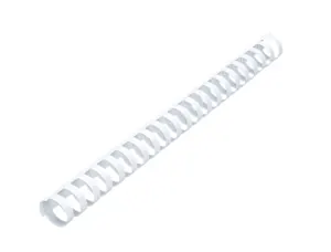 Peignes plastique gbc pour format a4 ï22mm 195 feuilles  coloris blanc boite de 100    unites — Non classé