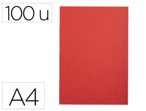 Couverture exacompta grain cuir recycle a4 270g paquet   de 100 unites coloris rouge — Non classé