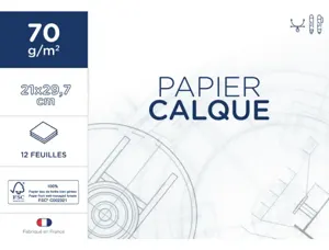 Papier calque 1er prix 21x29,7cm 70g pochette 12     feuilles — Non classé