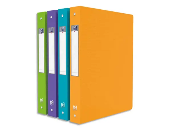 Classeur oxford memphis 4 anneaux ronds 30mm polypropylène 10/10e dos 40mm étiquette dos coloris assortis style — Non classé