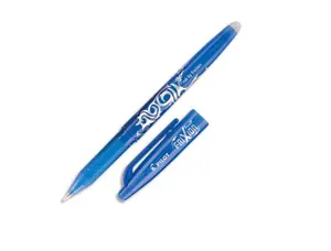 Roller pilot frixion ball écriture moyenne 0.5mm encre effaçable grip préhension rechargeable gomme sertie turquoise — Non…