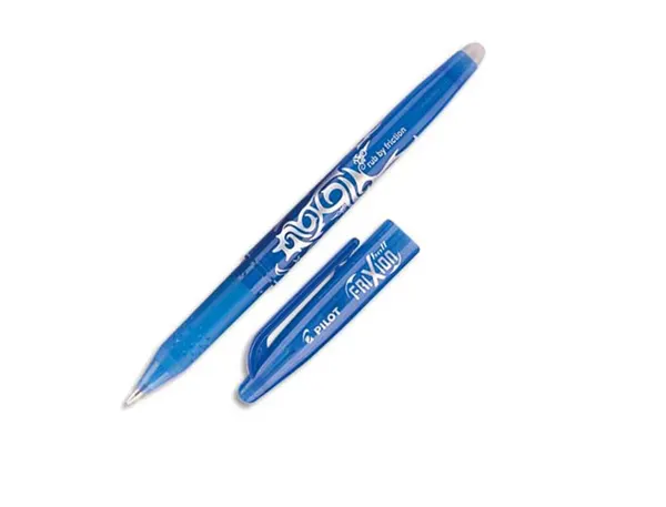 Roller pilot frixion ball écriture moyenne 0.5mm encre effaçable grip préhension rechargeable gomme sertie turquoise — Non…