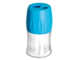 Taille-crayon jpc corps plastique intérieur plastique réservoir 2 usages coloris bleu rouge vert — Non classé