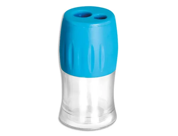 Taille-crayon jpc corps plastique intérieur plastique réservoir 2 usages coloris bleu rouge vert — Non classé