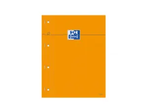 Bloc bureau oxford a4+ 210x320mm papier vélin surfin perforé détachable couverture enveloppante 80f 80g orange — Non classé