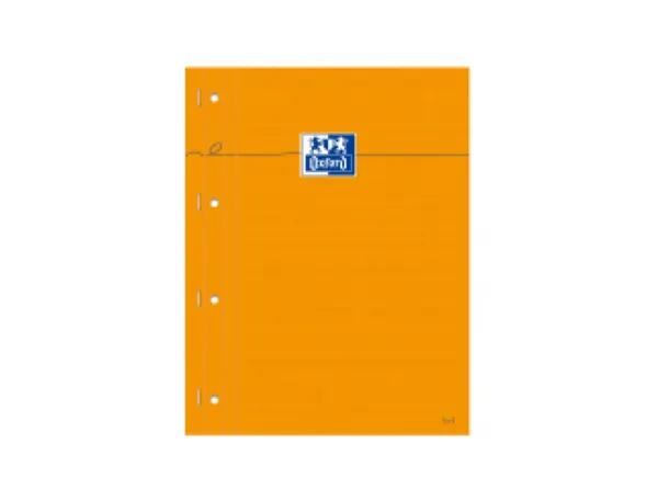 Bloc bureau oxford a4+ 210x320mm papier vélin surfin perforé détachable couverture enveloppante 80f 80g orange — Non classé