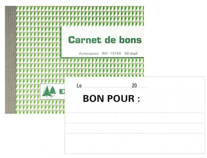 Manifold Bon pour NCR format 10,5 x 13,5 cm 50 duplicatas autocopiants, EXACOMPTA — Papier, cahier & courrier