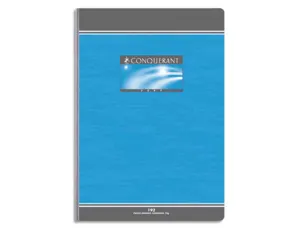 Cahier broché conquérant sept couverture offset a5+ 17x22cm 192 pages 70g séyès — Non classé