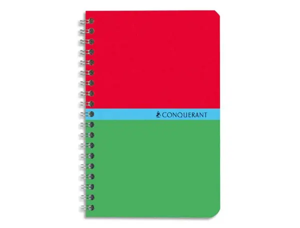 Carnet conquérant sept reliure intégrale papier surfin 70g couverture carte vernie 250g 11x17cm 100 pages 5x5mm — Non classé