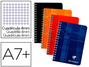 Carnet clairefontaine reliure intégrale papier vélin velouté couverture pelliculée lavable 9x14cm 180 pages 90g 5x5mm — Non…
