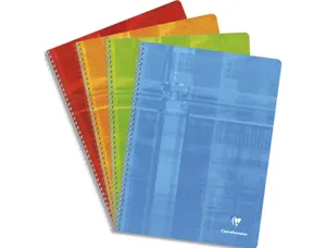 Cahier clairefontaine papier vélin velouté couverture pelliculée reliure intégrale a4+ 24x32cm 180 pages 90g 5x5mm — Non…