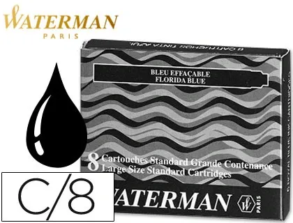 WATERMAN Cartouches d'encre longues, noir intense — Fournitures