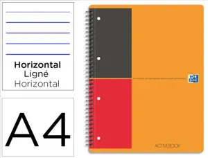 Cahier oxford active book optik paper couverture polypropylène pochette rangement a4+ 21x32cm 160 pages ligné — Non classé