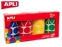 Gommette Géante Apli Agipa Géométrique 4 Coloris Assortis Bleu Rouge Jaune Vert Pack 4 Rouleaux 5428 Unités —… — vue 2