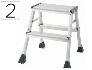 Escabeau q-connect pliable polypropylène hauteur 45cm anthracite — Non classé