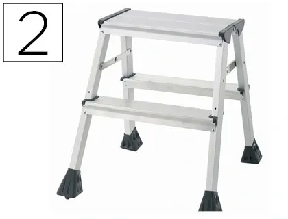 Escabeau q-connect pliable polypropylène hauteur 45cm anthracite — Non classé