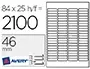 AVERY Mini étiquette d'adresse laser, 46 x 11,1 mm, blanc — Fournitures — vue 2