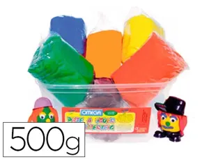 Pâte à modeler assortiment 6 coloris bleu rouge vert jaune marron orange 12 pains 250g — Non classé