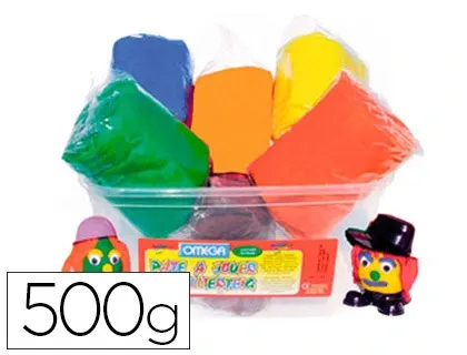 Pâte à modeler assortiment 6 coloris bleu rouge vert jaune marron orange 12 pains 250g — Non classé