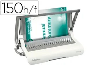 Perforelieuse fellowes star+150 manuelle 150f perforation 15f anneaux plastique usage modéré bac tiroir a4 450x280x80mm —…