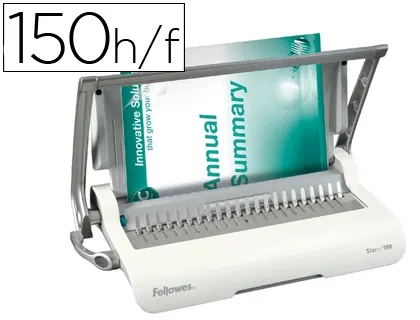 Perforelieuse fellowes star+150 manuelle 150f perforation 15f anneaux plastique usage modéré bac tiroir a4 450x280x80mm —…