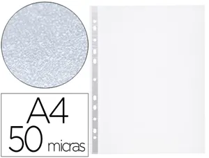 Pochette q-connect polypropylène grainé 5/100e eco perforée antistatique a4 210x297mm sachet 10 unités — Non classé