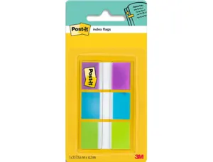 Marque-pages post-it standard index 25x44mm 60f 3 coloris bleu violet vert — Non classé