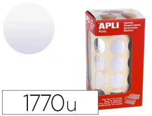 Gommette métallisée apli agipa ronde diamètre 20mm coloris argent rouleau 1770 unités — Non classé