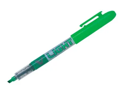 Surligneur pilot v light tracé 1/3mm encre liquide pigmentée fluide niveau d'encre visible coloris vert — Non classé