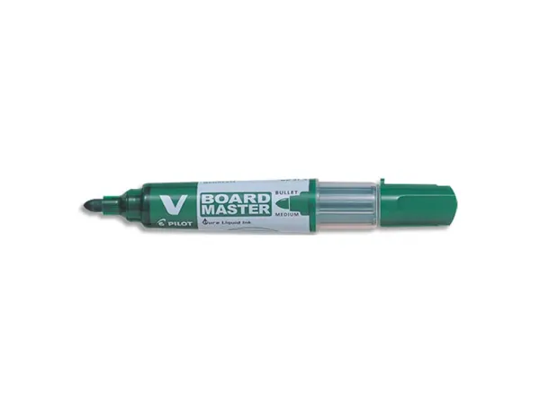 Marqueur pilot v board master rechargeable pointe ogive tracé 2mm encre liquide base alcool couleur vive vert — Non classé